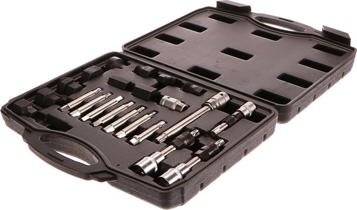 Actual product image GEKO Hexagon and star bit set for alternator, 22 pieces, 1/2â