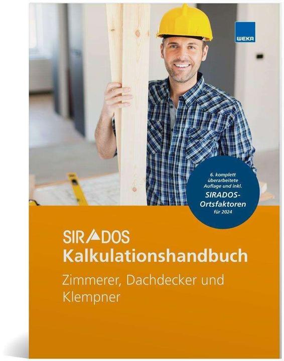 Actual product image SIRADOS Kalkulationshandbuch Zimmerer, Dachdecker und Klempner (German, 2024)