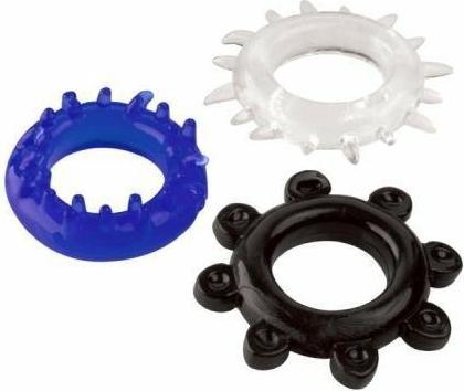 Productafbeelding Toyfa A-TOYS, Cockring-Satz, 3 Stück, Mix Farbe, TPE, O 3 cm (3 cm)