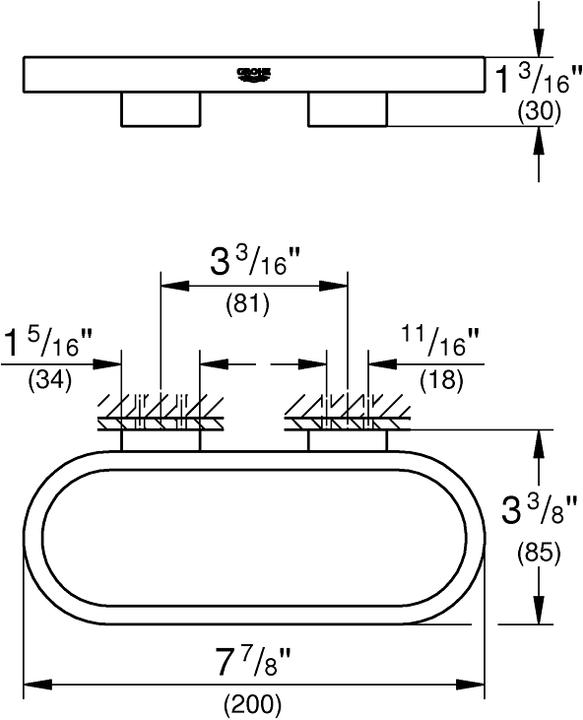 Actual product image Grohe Selection towel ring