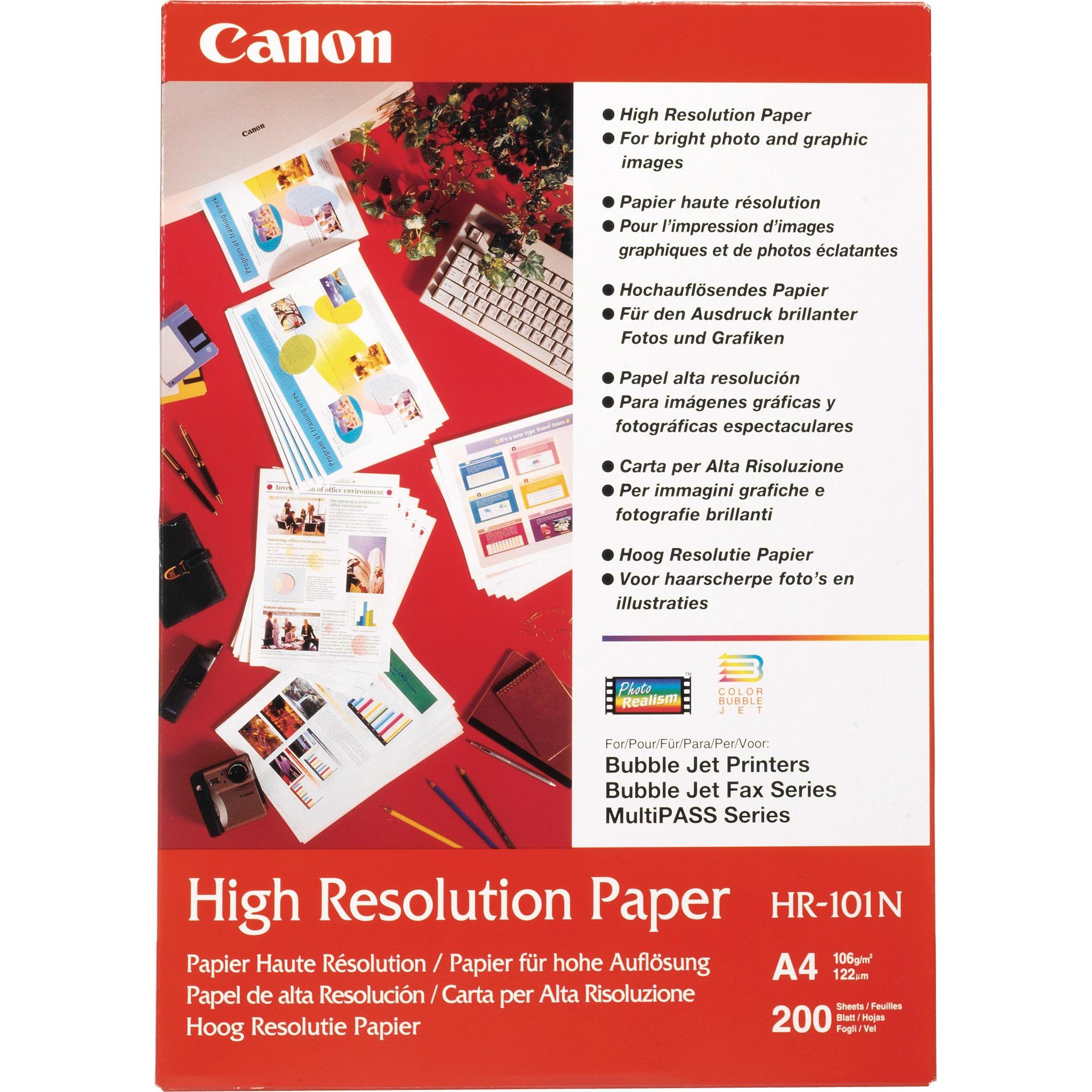 Canon Hr-101n (105 g/m², A4, 50 x), Fotopapier, Weiss