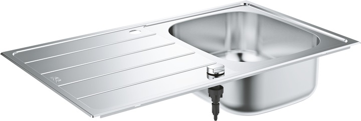 Actual product image Grohe K200 stainless steel sink with draining board (Top-mounted sink, 50 cm, 86 cm)