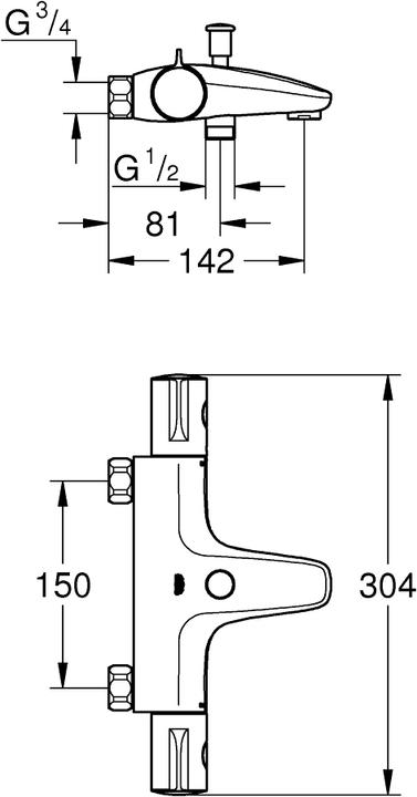 Immagine prodotto Grohe Miscelatore termostatico per doccia Grohtherm 800 Cosmopolitan con set doccia