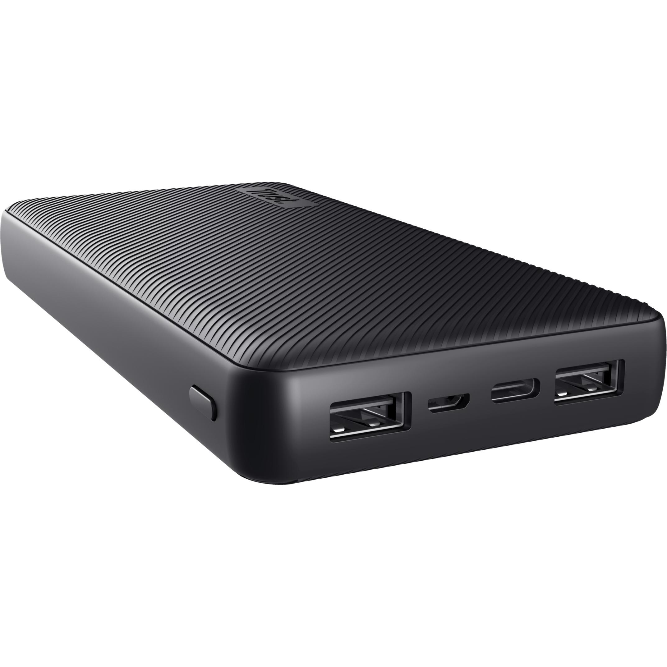 Trust Primo (20000 mAh, 15 W, 74 Wh), Powerbank, Schwarz