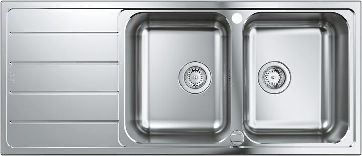 Grohe K500 Evier en acier inoxydable avec égouttoir (Éviers à poser, 50 cm, 116 cm)