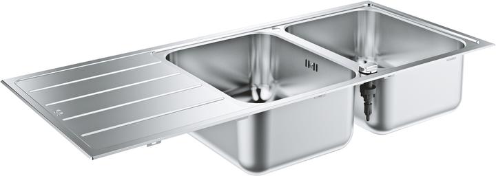 Produktbild Grohe K500 Edelstahlspüle mit Abtropffläche (Aufsatzspülbecken, 50 cm, 116 cm)