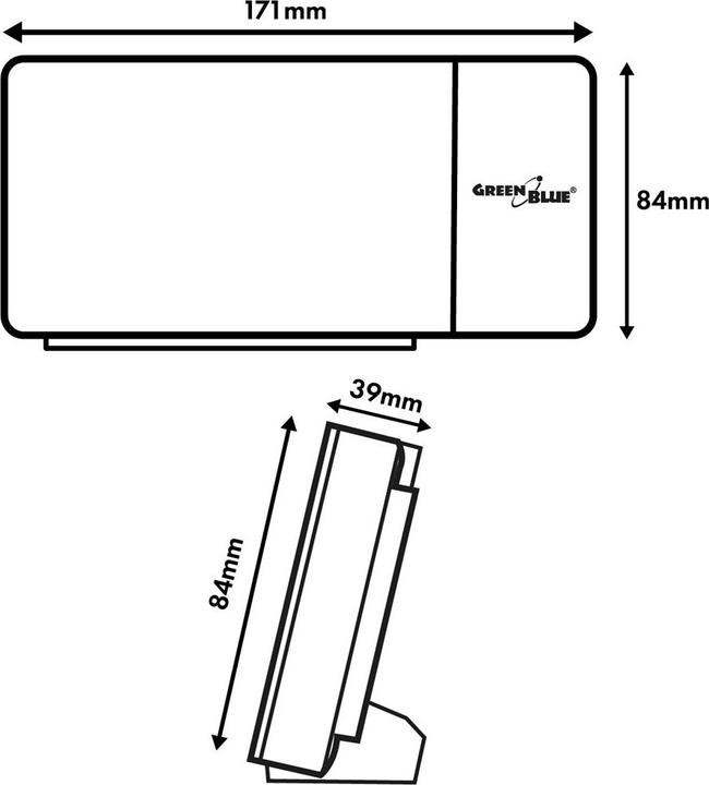 Productafbeelding Greenblue Digitale LED wekkerradio met projector GB172
