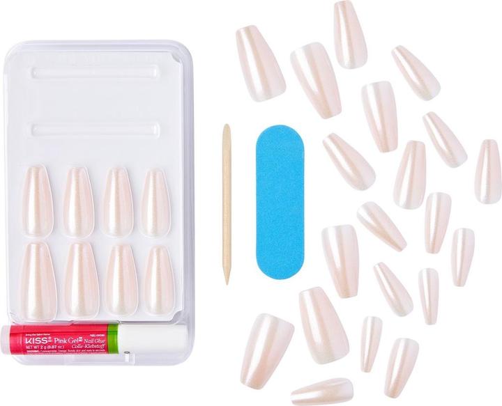 Produktbild KISS Nails - Ks Gel Sculpted Nails - Hold Me Closer (Kunstnägel, Off White)