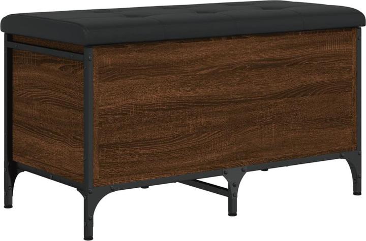 Actual product image VidaXL Bench with storage space brown oak 82x42x45 cm (42 cm)