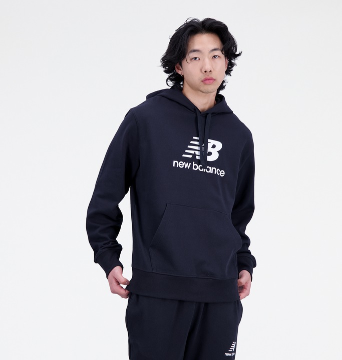 Immagine prodotto New Balance Felpa con cappuccio Essentials con logo impilato (XS)