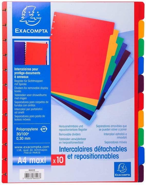 Produktbild Exacompta Register (A4, 1 x)
