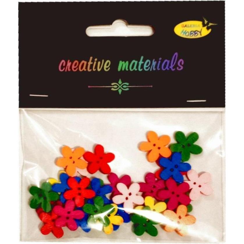 Galeria Hobby Zierknöpfe Blumen 15mm 30 Stk