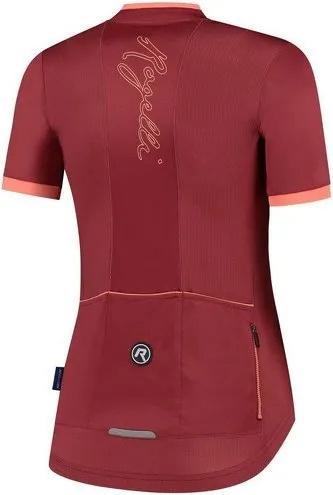 Image du produit Rogelli Maillot de cyclisme Essential Femme - Maillot de cyclisme manches courtes - Bordeaux/Coral (M)