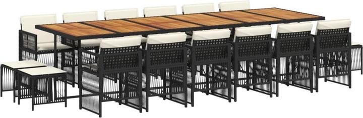 Actual product image VidaXL Garden furniture dining set garden set 11 pcs. beige mix poly rattan (165 cm)