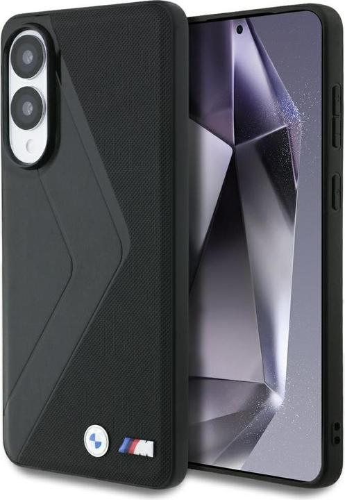 Image du produit BMW Case Leather Oversized Stripes MagSafe for Samsung Galaxy S25 Edge black (Samsung Galaxy S25 Edge)