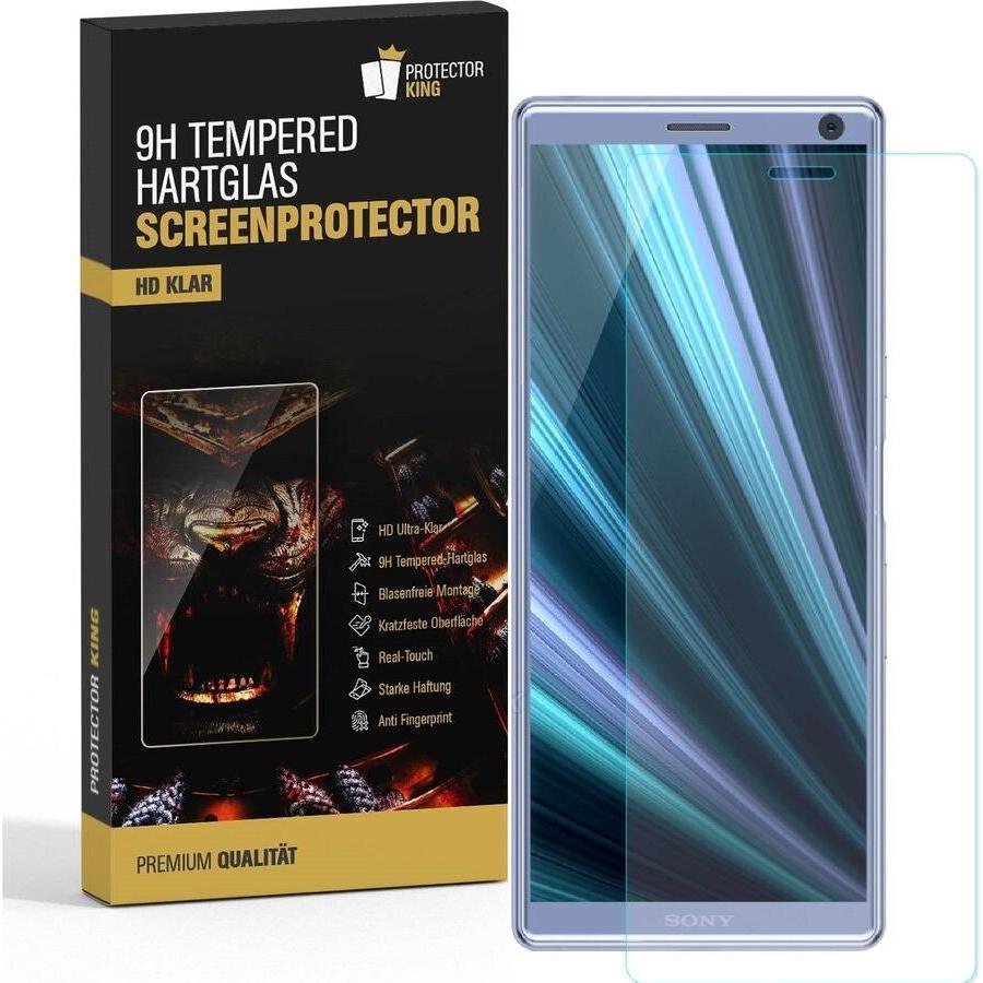 Protectorking 3x echtes Tempered 9H Panzerhartglas 3D KLAR (3 Stück, Sony Xperia 10), Smartphone Schutzfolie, Transparen...