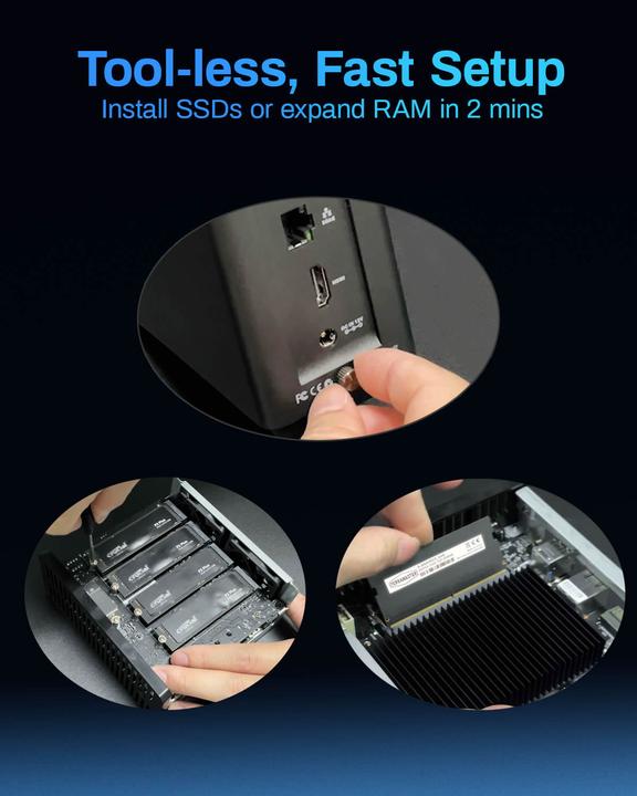 Actual product image Terramaster F4 SSD 4bay All SSD NAS,Quad Core,8GB DDR5,Diskl