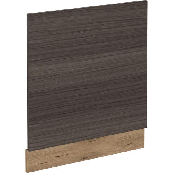 Vicco Geschirrspülblende R-Line, Edelgrau/Goldkraft Eiche, 60 cm ohne Arbeitsplatte, Geschirrspüler Zubehör, Grau