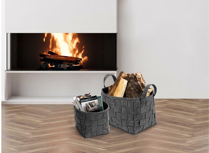 Actual product image N8werk Felt storage basket 40 cm dark grey (1 x, 40 cm)