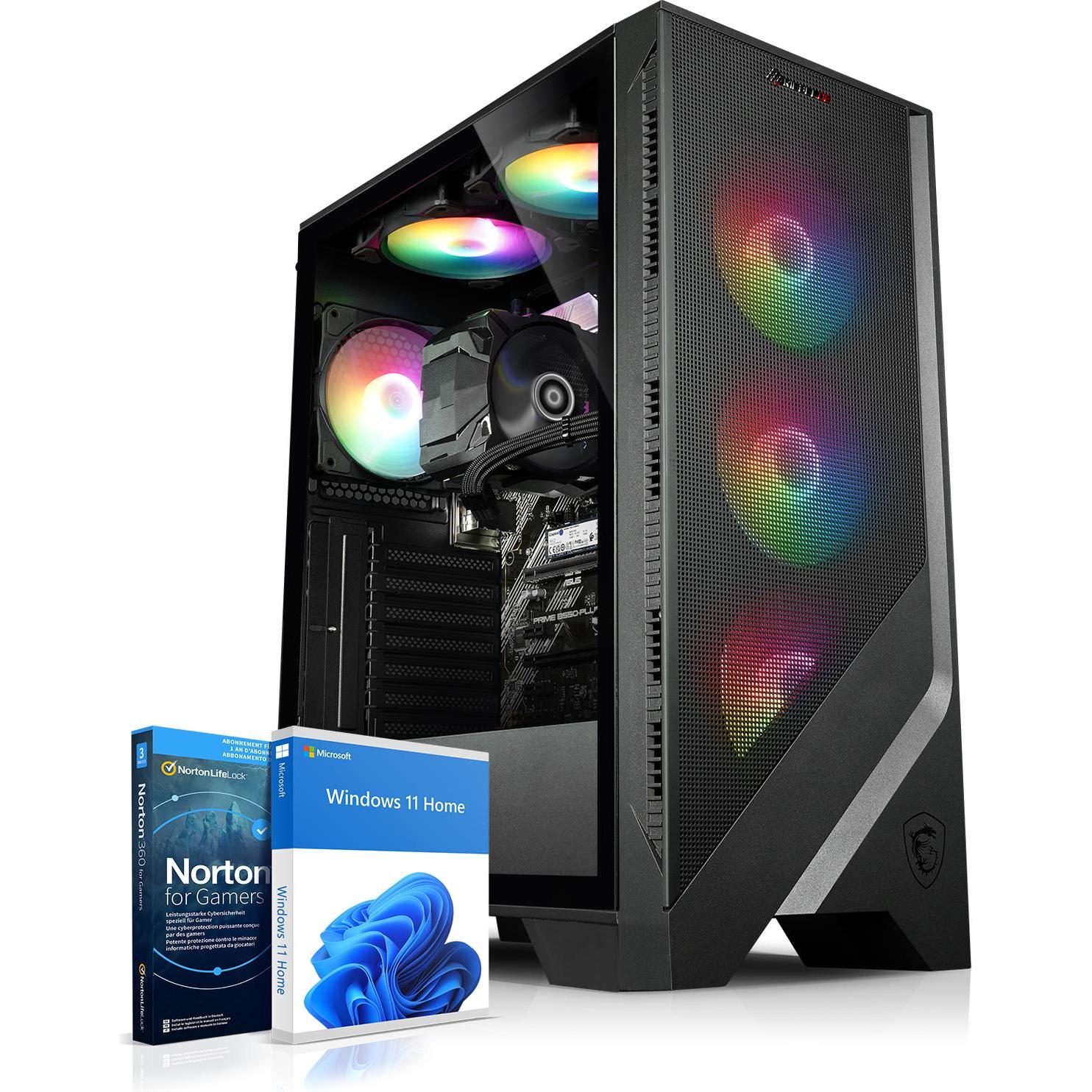 Kiebel Tornado 12 (Intel Core i7 12700KF, 32 GB, GeForce RTX 3050), PC, Schwarz