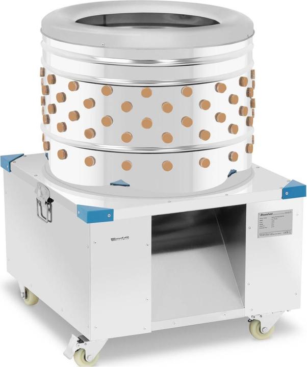 Wiesenfield Rupfmaschine Hühner Geflügelrupfmaschine 1.500 W Enten Wachteln Gänse 540 kg/h