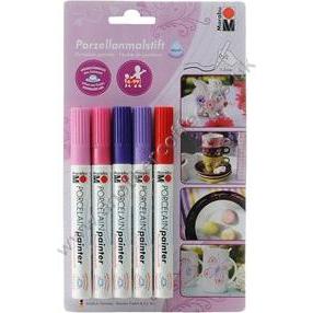 Hobby2you, Marker, Porcelain painter 5ass pastel (Gemischte Farben, 2 mm, 5 x)