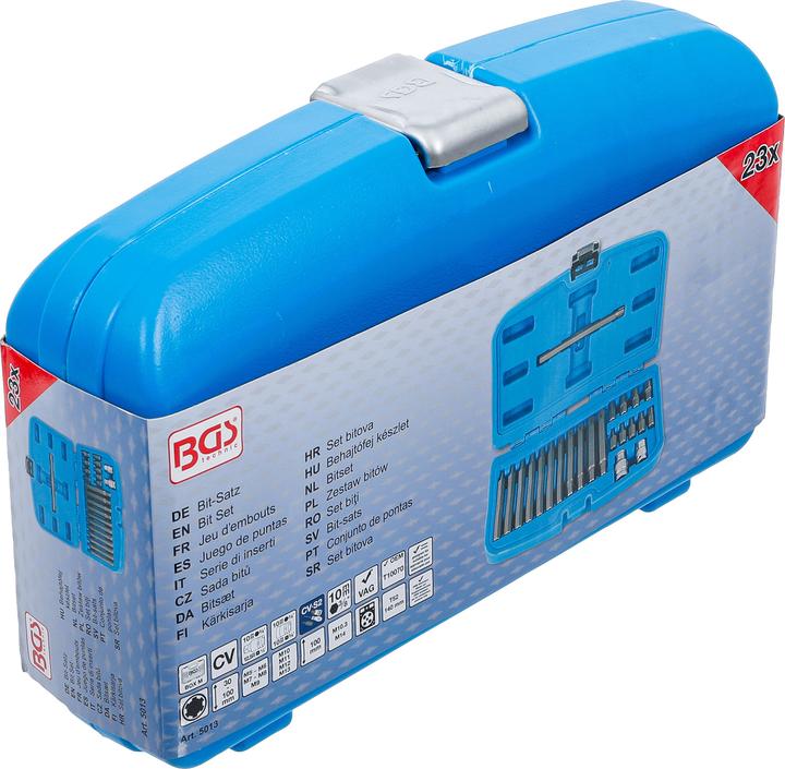 Actual product image BGS Bit Set 10 mm (3/8") hex Drive Spline (for Ribe) 22 pcs. (100 mm., 30 mm)