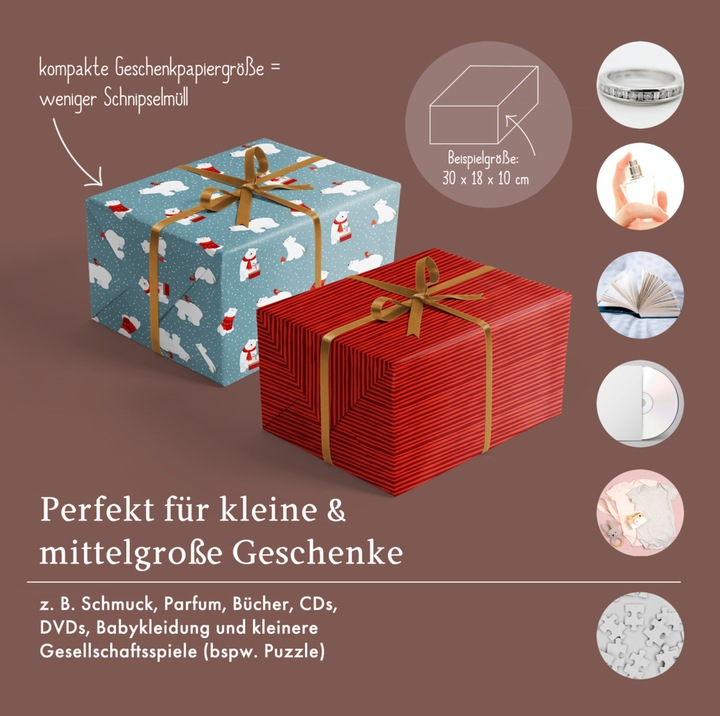 Produktbild Dabelino Geschenkpapier Set Weihnachten: Eisbär (für Kinder) (Geschenkpapier, 4 x)