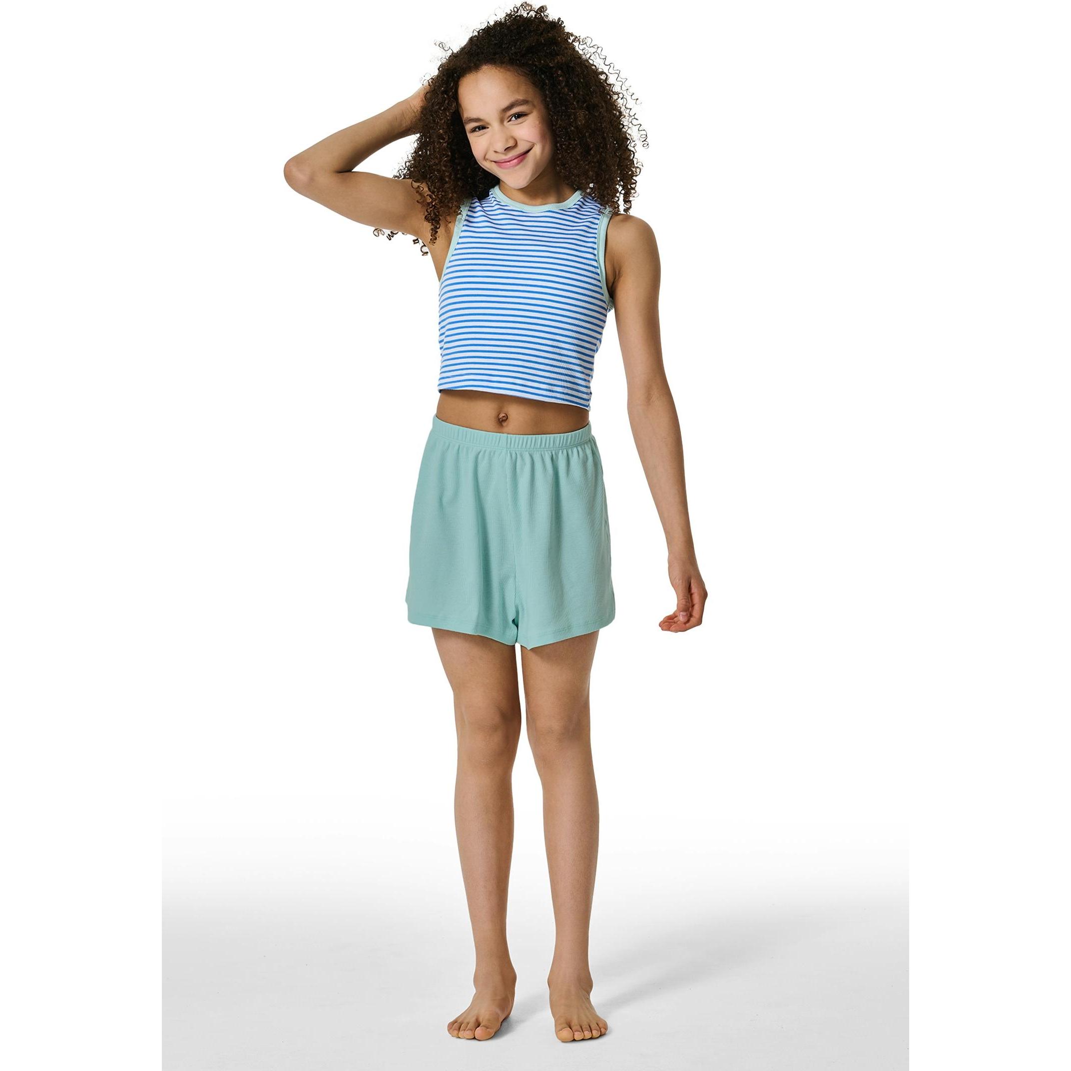 Thumbnail - Schiesser, Mädchen, Pyjama, Shorty Nightwear, Blau, (152)