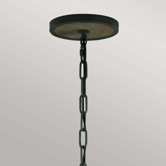 Actual product image Elstead Lighting Allier pendant light E14 4-fold weather oak wood, antique wrought iron (E14)