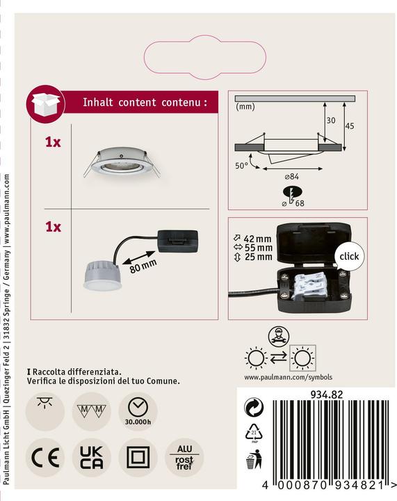 Produktbild Paulmann Einbauleuchte Nova Set (630 lm)