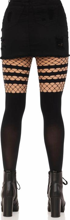 Actual product image Leg Avenue Pantyhose With Fishnet Stripes