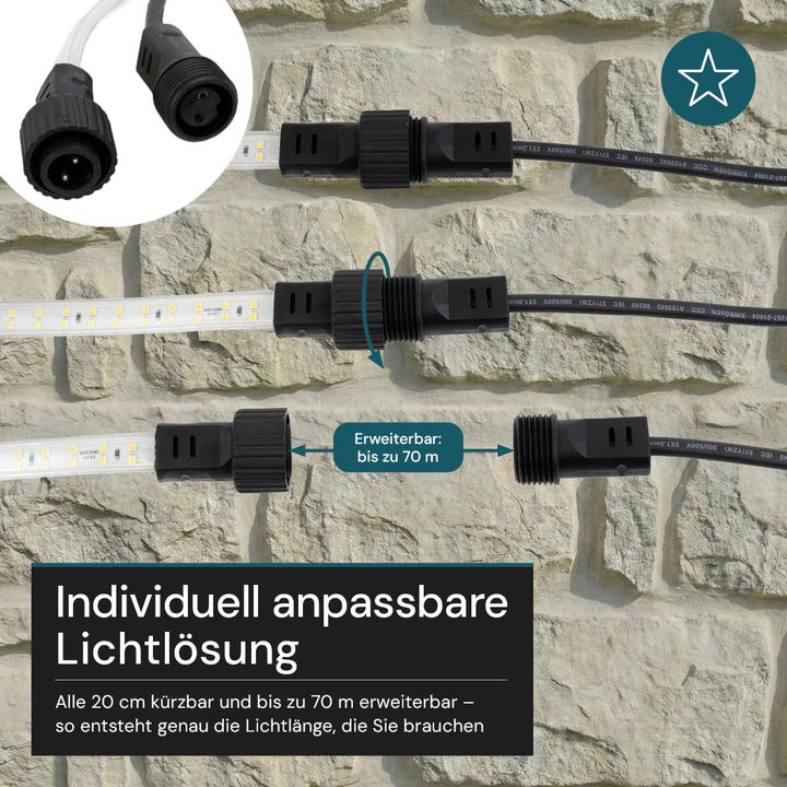 Produktbild Luxula LED Lichtschlauch, grün, 15 m (Grün, 1500 cm, Outdoor)