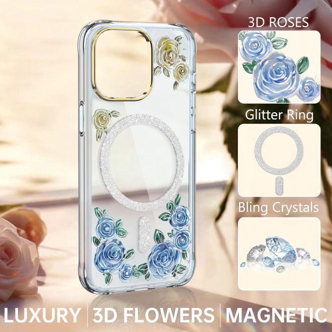 Actual product image Kingxbar Rose Series MagSafe Hardcase (Apple iPhone 15 Pro Max)