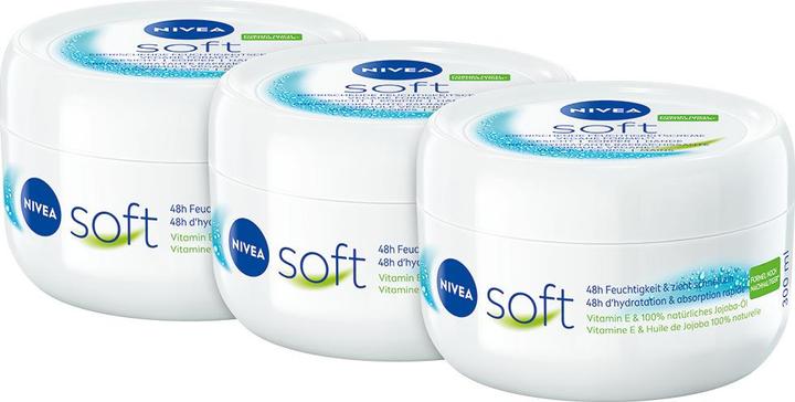 Produktbild NIVEA Körpercrème Soft Multipack 3 x 300 ml (Körpercreme, 900 ml)