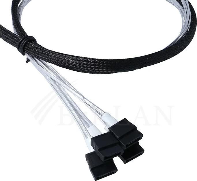Produktbild BlueLAN internes MiniSAS Hybrid Kabel SFF-8643/4x SATA 50cm (50 cm)