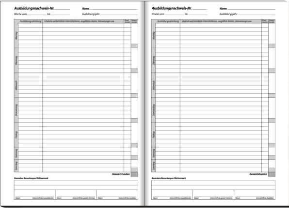 Produktbild Sigel Formularbuch "Ausbildungsnachweis", A4, 28 Blatt (28x)