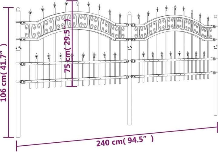 Produktbild vidaXL Gartenzaun