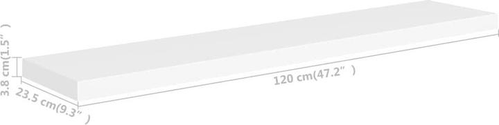 Actual product image vidaXL Wandregal (23.50 x 120 x 3.80 cm)