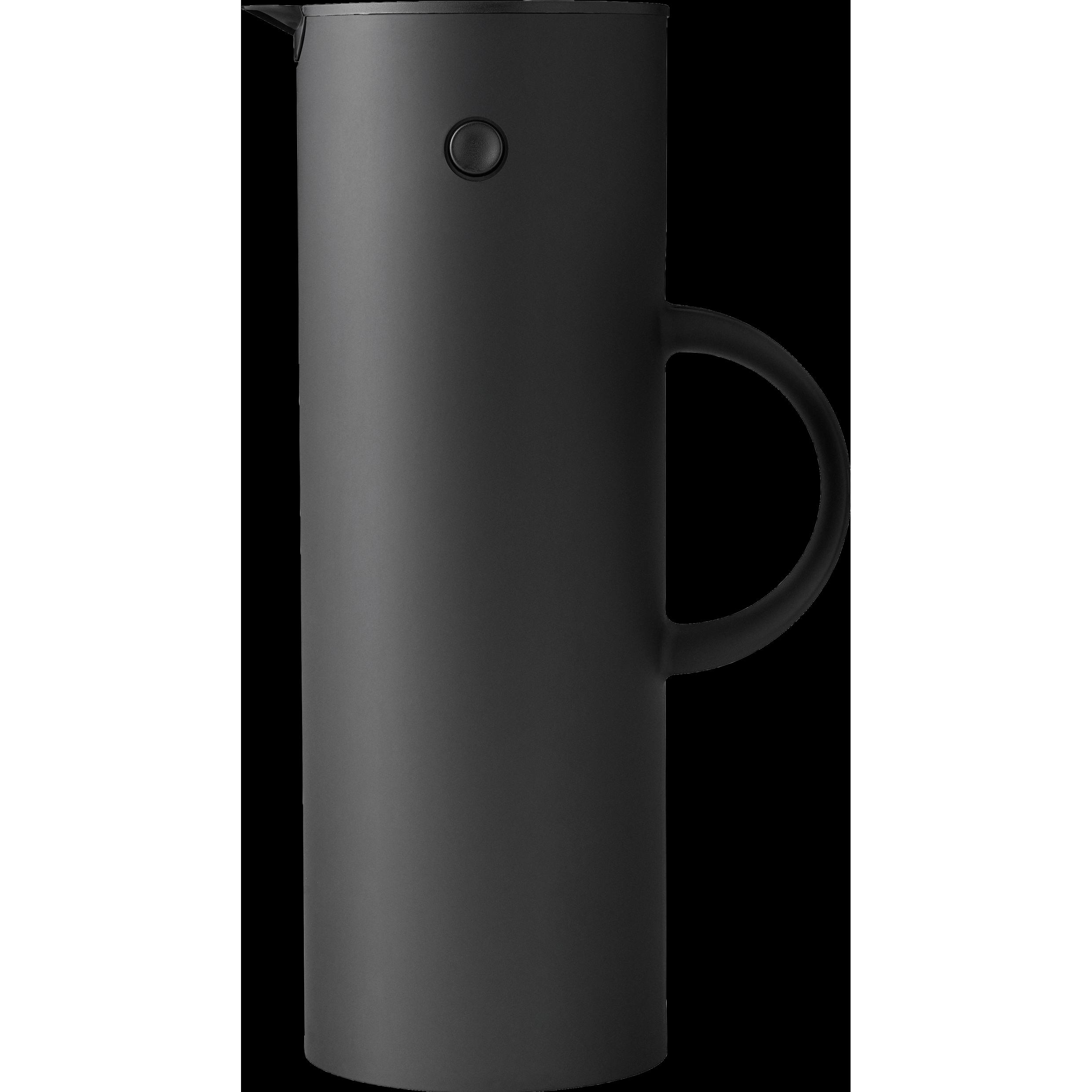 Stelton EM Isolierkanne L soft, Thermoskanne, Schwarz