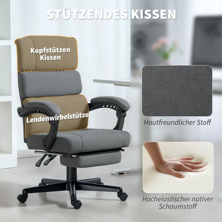 Produktbild Homcom Bürostuhl Polyester Dunkelgrau
