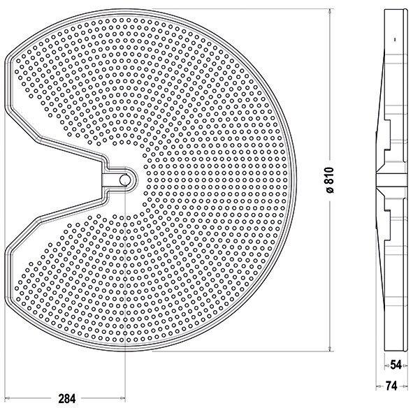 Immagine prodotto Ninka Ripiani girevoli 90°/ø810 E900 anthr. (1 pz.)