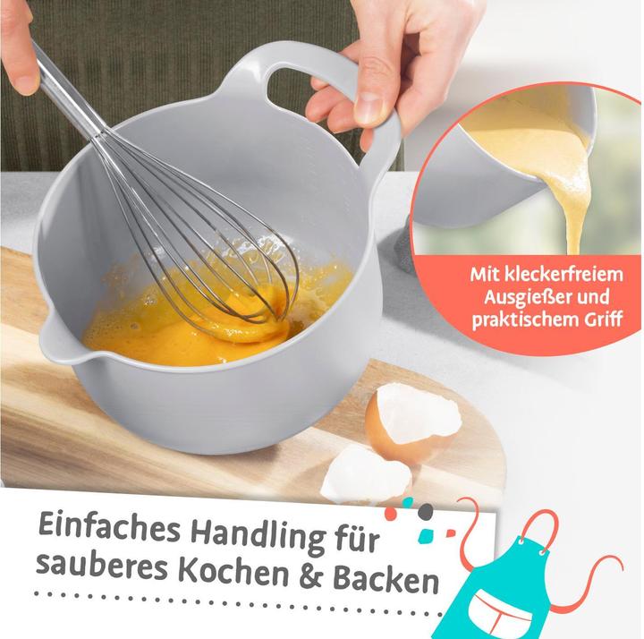 Produktbild Gourmetmaxx Schüssel 4-teilig,, 4 Stück, Grau/Schwarz/Weiss (17 cm, 8.51 l, 4 x)