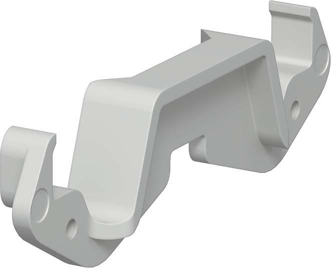 Actual product image OBO Bettermann KL80A trunking clamp for system opening 80 PC/ABS light grey RAL7035 6288640