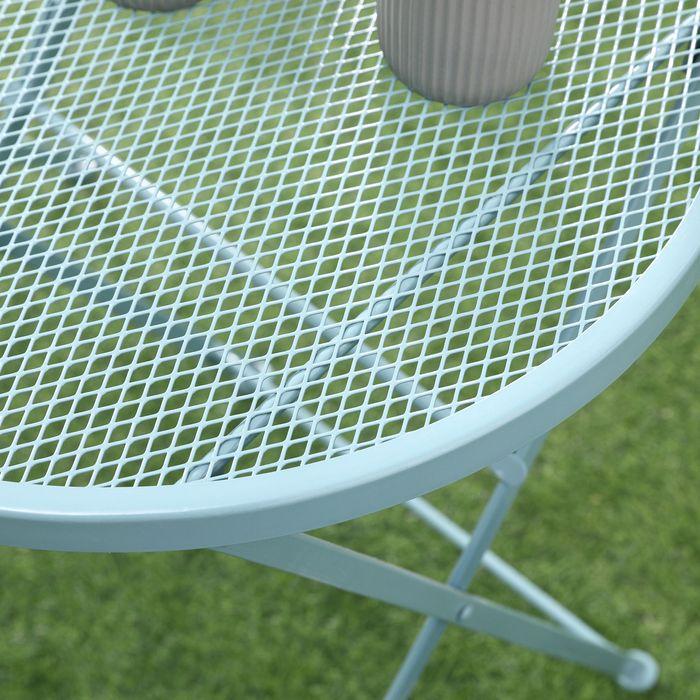 Image du produit Swisshandel24 Set de jardin pour 2 personnes set bistro 1 table + 2 chaises pliantes pour terrasse balcon M (55.50 cm)