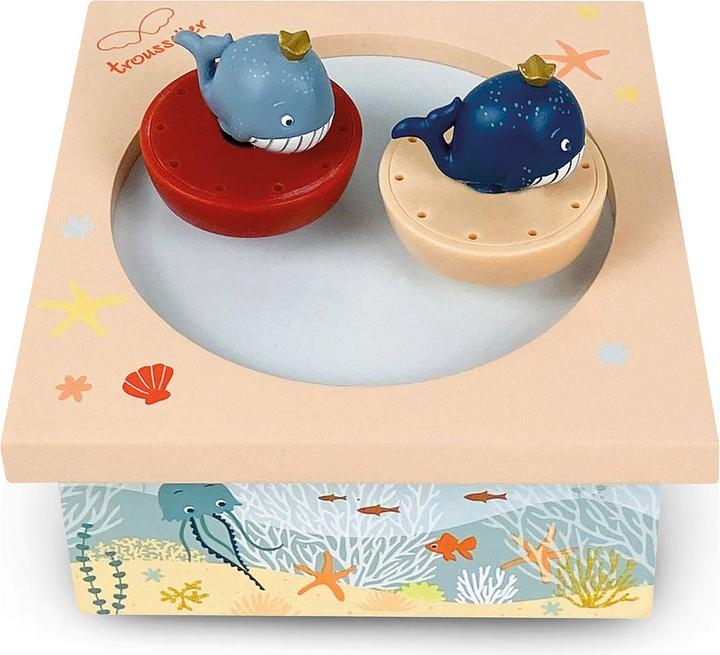 Actual product image Trousselier Music box with dancing whales, magnetic