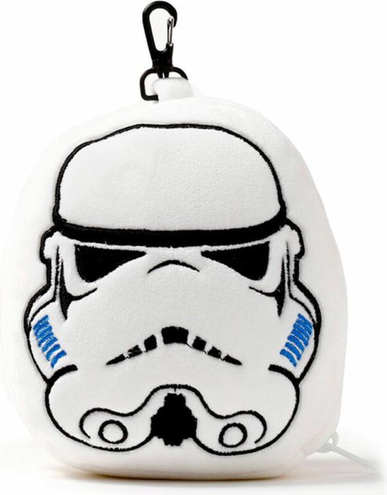 Immagine prodotto Puckator Relaxeazzz Plush The Original Stormtrooper Cuscino da viaggio rotondo e maschera per gli occhi (Cuscino per testa e collo)