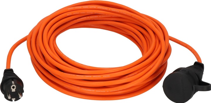 Brennenstuhl 1169940 Strom Verlängerungskabel Orange 20 m Ölbeständig, UV-Best (20 m, CEE 7/3)