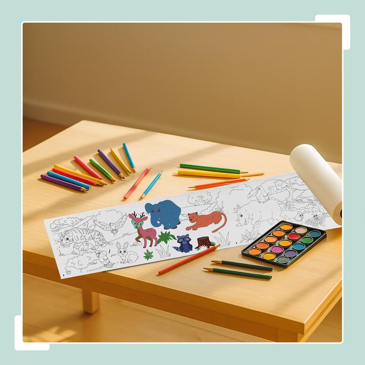 Actual product image Relaxdays 2x colouring roll sheets (38 x 100 cm)