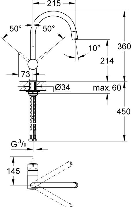 Immagine prodotto Grohe Miscelatore monocomando Minta per lavello
